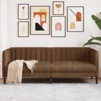 vidaXL Driezitsbank kunstsuède bruin, Verzenden, Nieuw, Driepersoons, Leer