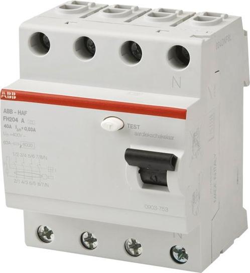 ABB aardlekschakelaar / 4-polig, 30mA, 40A / 0903.753 /, Doe-het-zelf en Verbouw, Elektra en Kabels, Nieuw, Ophalen of Verzenden