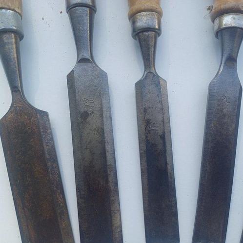 9 ciseaux a bois de menuisier ébéniste - Werkgereedschap (9), Antiek en Kunst, Antiek | Wandborden en Tegels