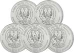 5 Troy Ounce - Zilver .999 - Rwanda 2025 - 155,5 gram - fine