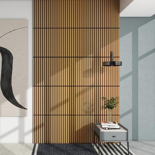 Akoestisch wandpaneel Vang 4 stuks 1,44 m² eikenkleurig donk, Huis en Inrichting, Woonaccessoires | Wanddecoraties, Nieuw, Verzenden