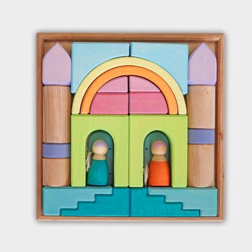 Grimms - Houten Blokkenset bouwwereld wolkenspel, Kinderen en Baby's, Speelgoed | Overig