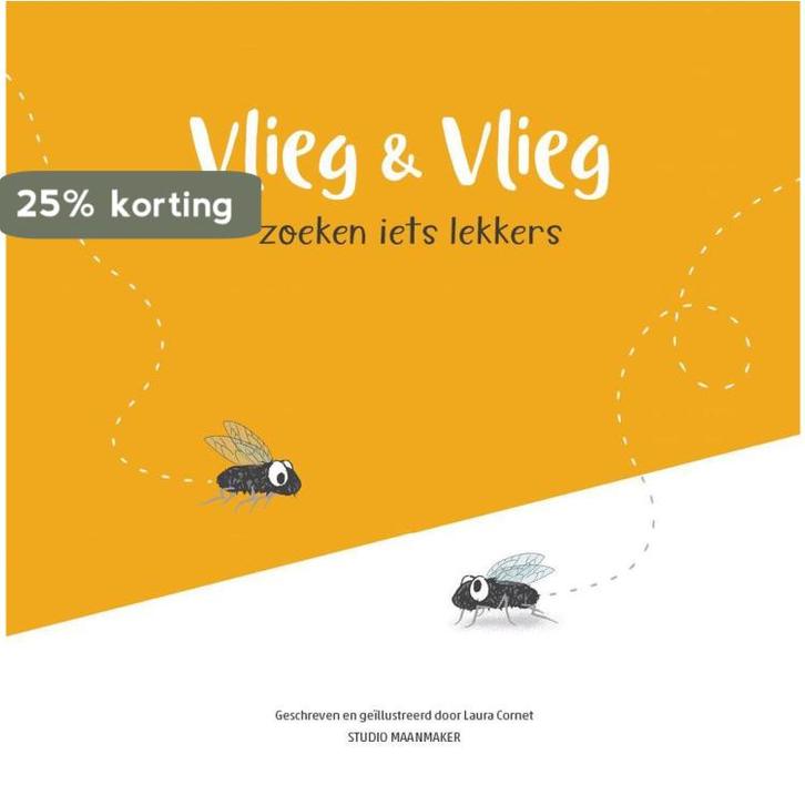 Vlieg & Vlieg zoeken iets lekkers / Vlieg & Vlieg / 1, Boeken, Prentenboeken en Plaatjesalbums, Zo goed als nieuw, Verzenden