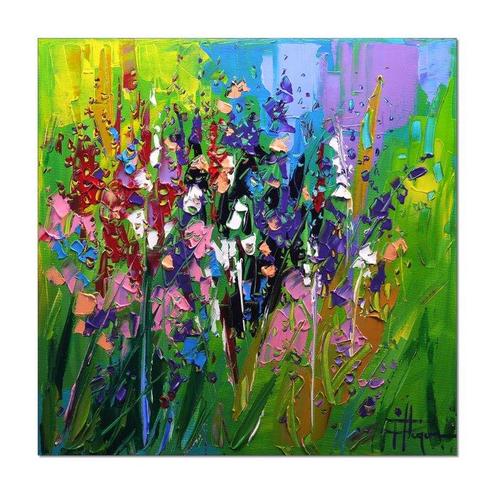 Olivier Pfleger - Fleurs sauvages, Antiek en Kunst, Kunst | Schilderijen | Modern