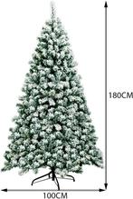 Kerstboom met verlichting - Kunstkerstboom - 180 cm - Met st, Verzenden, Zo goed als nieuw