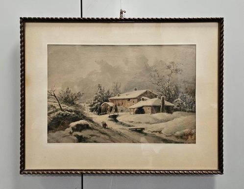 Camillo CIMA - Paesaggio innevato, Antiek en Kunst, Kunst | Schilderijen | Klassiek