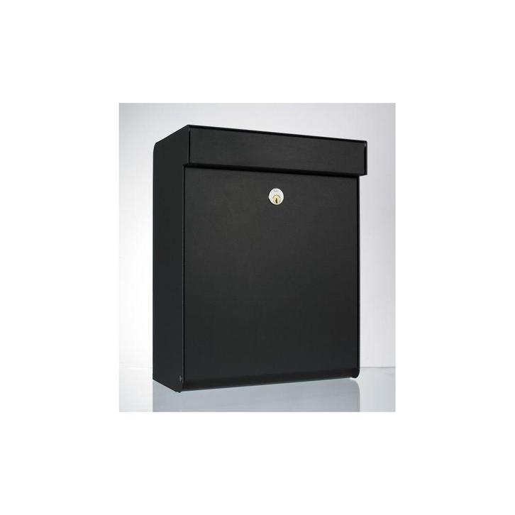 Allux Grundform design wandbrievenbus staal - zwart, Tuin en Terras, Brievenbussen, Nieuw, Verzenden