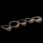 Middeleeuws Brons Ring lot van 5 (Zonder minimumprijs), Sieraden, Tassen en Uiterlijk, Antieke sieraden