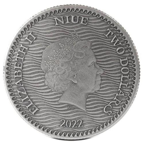 Niue. 2 Dollars 2022 1 Oz, Calico Jack - Jolly Roger Series, Postzegels en Munten, Munten | Europa | Niet-Euromunten
