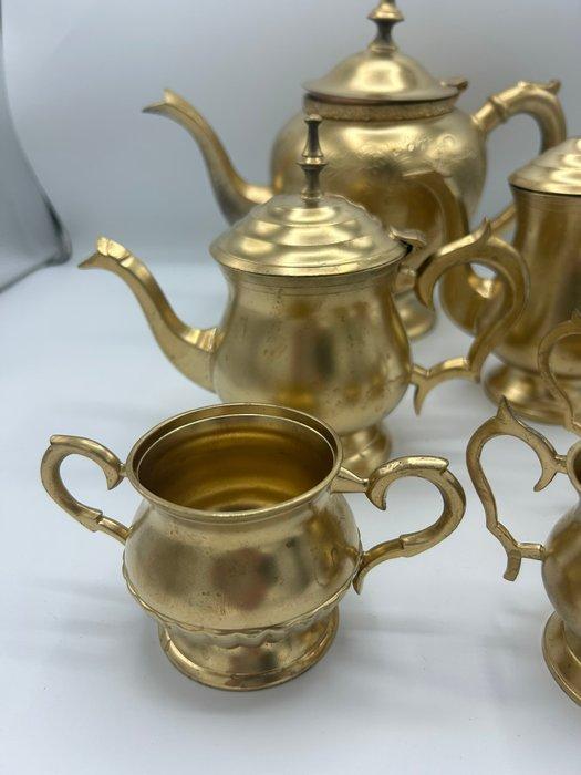 Themacollectie - Vergulde messing theeset – 6 stuks, Antiek en Kunst, Antiek | Speelgoed