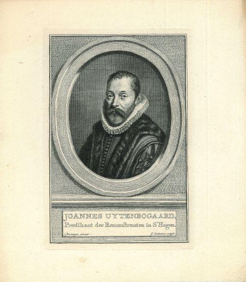 Portrait of Johannes Wtenbogaert, Antiek en Kunst, Kunst | Etsen en Gravures