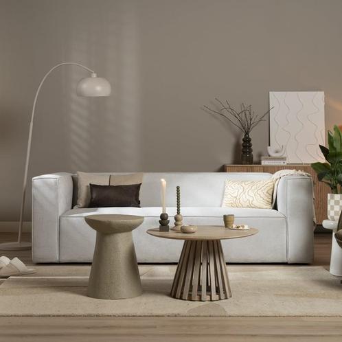 40% Korting: Scandinavische bank Memphis 3-zits off white, Huis en Inrichting, Banken | Bankstellen, Zo goed als nieuw, Stof, Ophalen