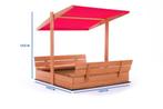 Houten Zandbak XL Rood Dak | Premium | OP=OP, Tuin en Terras, 100 tot 200 cm, Nieuw, Ophalen of Verzenden, 50 cm of meer