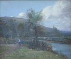 René Billotte 1846-1915. - Paysage bord de rivière.