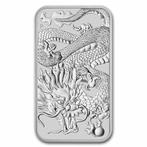 Perth Mint - Rectangle Dragon 1 oz 2022 - zilver muntbaar, Verzenden, Losse munt, Zilver