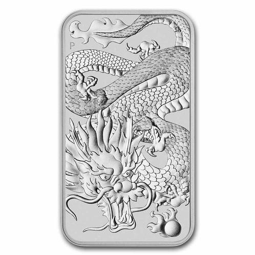 Perth Mint - Rectangle Dragon 1 oz 2022 - zilver muntbaar, Postzegels en Munten, Munten | Oceanië, Losse munt, Zilver, Verzenden