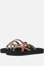 Teva - maat 39- W Olowahu Dames Slippers - ZwartBruinGroen -, Kleding | Dames, Schoenen, Verzenden, Nieuw