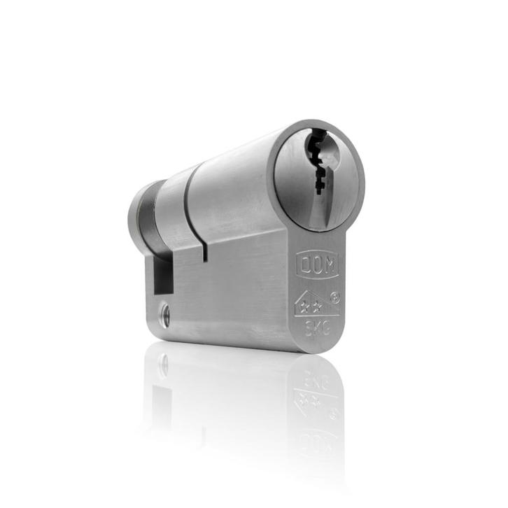 DOM cilinder enkel H-45 SKG** - Nikkel - inc. 3 sleutels, Doe-het-zelf en Verbouw, Hang- en Sluitwerk, Ophalen of Verzenden