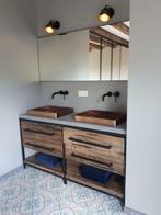 robuuste industriële badkamermeubel wastafel badkamer beton, Huis en Inrichting, Badkamer | Badkamermeubels, 50 tot 100 cm, Nieuw