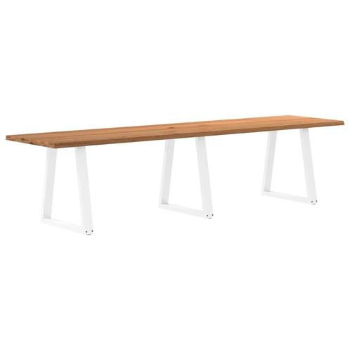 vidaXL Eettafel met natuurlijke rand 320x80x74 cm massief, Huis en Inrichting, Tafels | Eettafels, Nieuw, Verzenden