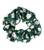 Scrunchie Haarelastiek Bloemen Patroon Groen, Verzenden, Nieuw