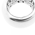 Brede zilveren ring, Gebruikt, Overige kleuren, Ophalen of Verzenden, 17 tot 18