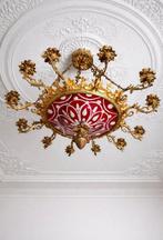 Kroonluchter - Brons-kristal-koper-uranium - Napoleon III