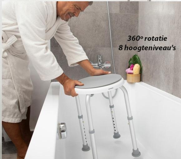 Antislip Draaibare en Verstelbare Douchekruk, Huis en Inrichting, Badkamer | Badkamermeubels, 25 tot 50 cm, Nieuw, Overige typen