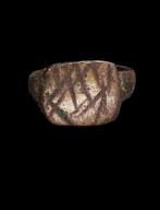 Oud-Romeins - Romeinse ring van brons met diamantmotief -, Antiek en Kunst