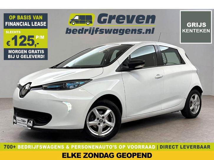 Renault ZOE Cargo Huur Accu VAN Grijs Kenteken Airco LED PDC, Auto's, Renault, Te koop, Automaat, Financial lease, Elektrisch