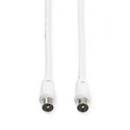 Coax kabel mannelijk - Nedis - 3 meter (Analoog, Wit), Computers en Software, Verzenden, Nieuw