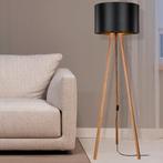 [lux.pro] Staande lamp vloerlamp E27 Keynes bamboe en zwart, Verzenden, Nieuw