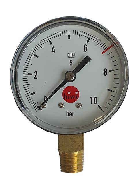Drukmeter manometer 0-10 bar, Zakelijke goederen, Horeca | Overige, Ophalen of Verzenden