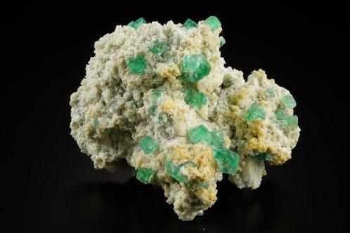 Fluoriet op veldspaat met UV-reactie oud verzameling, Verzamelen, Mineralen en Fossielen