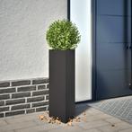 vidaXL Plantenbakken 2 st driehoek 30x26x75 cm staal zwart, Verzenden, Nieuw, Metaal