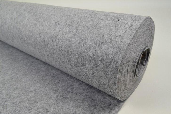 Vilt Dun Licht Grijs Gemeleerd, Hobby en Vrije tijd, Stoffen en Lappen, Verzenden