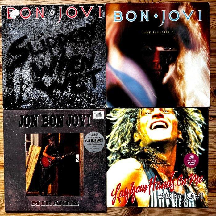 Bon Jovi - 4 great albums from Bon Jovi, with Posters -, Cd's en Dvd's, Vinyl Singles