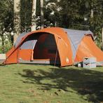 vidaXL Koepeltent 6-persoons waterdicht grijs en oranje, Caravans en Kamperen, Verzenden, Nieuw, Tot en met 2