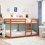 vidaXL Stapelbed massief grenenhout wasbruin 75x190 cm, Verzenden, Nieuw, Bruin, Hout