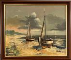 Europese school (XX) - Boats on a mediterranean beach. No