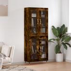 vidaXL buffetkast 69,5x34x180 cm bewerkt hout gerookt, Verzenden, Nieuw, 50 tot 100 cm, Minder dan 100 cm