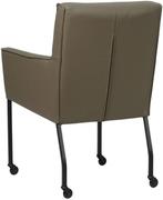 Grijze leren moderne eetkamerstoel - Toledo Leer Smog (grijs, Huis en Inrichting, Stoelen, Overige kleuren, Nieuw, Leer, Ophalen of Verzenden