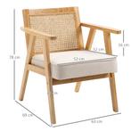 TRUUSK Fauteuil Relaxstoel Met Armleuningen - Zitkussen - Ri, Huis en Inrichting, Stoelen, Verzenden, Nieuw