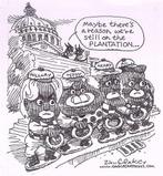 Pentekening Amerika - Plantatie democraten (lijst optie), Antiek en Kunst, Verzenden