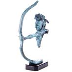 Figuur - Moderne Western Bronzefigur Indianer mit Bogen mit, Antiek en Kunst