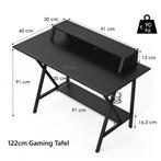 Gamingtafel met Monitorstandaard en Bekerhouder en Hoofdtele
