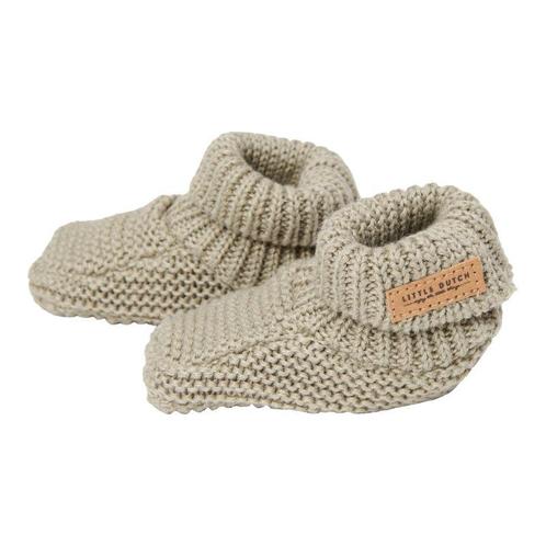 Little Dutch gebreide babyslofjes Olive - 2 (6-12 mnd), Kinderen en Baby's, Kinderkleding | Schoenen en Sokken, Verzenden