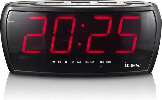 Wekkerradio - Zwart SHOWMODEL  Ices ICR-230-1 - (Wekkers), Witgoed en Apparatuur, Wekkers, Nieuw, Verzenden