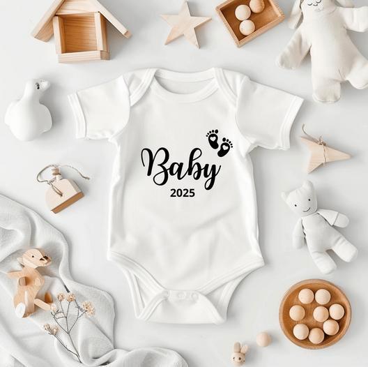 Romper | Met Tekst | Bekend Maken Zwangerschap | Wit | Nieuw, Kinderen en Baby's, Babykleding | Maat 50, Nacht- of Onderkleding