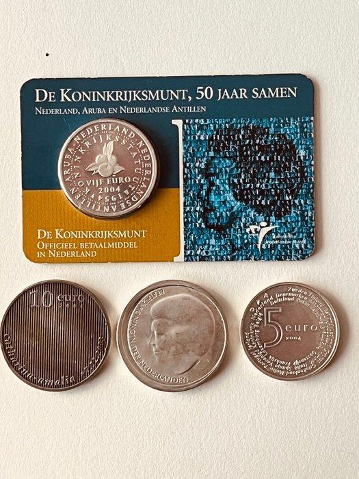 Nederland. 5 Euro 2002/2004 (4 stuks) (Zonder minimumprijs), Postzegels en Munten, Munten | Europa | Euromunten